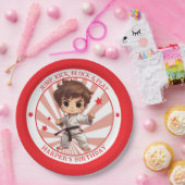Boy's Karate Martial Arts Birthday Party Pappteller (Party)