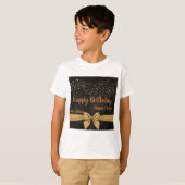Boys Kids Basic Happy Birthday wünscht Textbild T-Shirt (Vorne ganz)