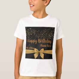 Boys Kids Basic Happy Birthday wünscht Textbild T-Shirt