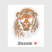 Boys Kids Funny Lion Animal Aufkleber (Blatt)