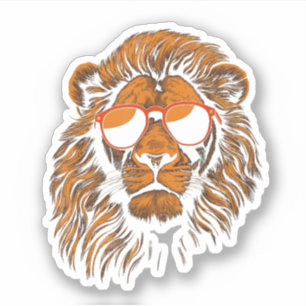 Boys Kids Funny Lion Animal Aufkleber