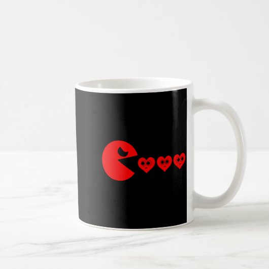 Boys Kids Valentines Day Hearts Eating Funny Gamer Kaffeetasse (Rechts)
