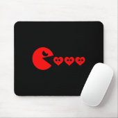 Boys Kids Valentines Day Hearts Eating Funny Gamer Mousepad (Mit Mouse)