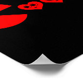 Boys Kids Valentines Day Hearts Eating Funny Gamer Poster (Ecke)