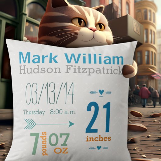 Boy's Kinderzimmer Room Baby Arrow Muster Kissen