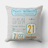 Boy's Kinderzimmer Room Baby Arrow Muster Kissen (Vorderseite)