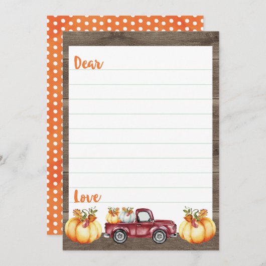 Boys kleine Pumpkin-Zeit-Kapselkarten Einladung (Vorne/Hinten)