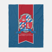 Boys Letter L Liam Name bedeutet blaue Decke (Vorderseite)