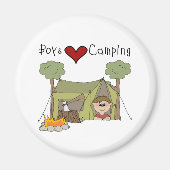 Boys Liebe Camping Magnet (Vorne)