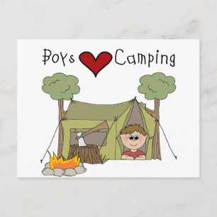 Boys Liebe Camping Postkarte