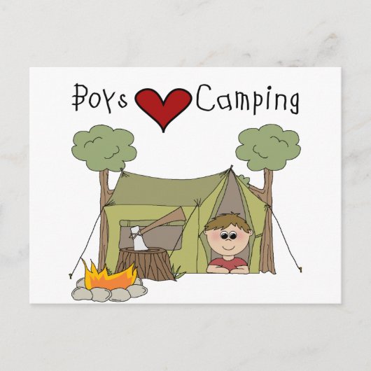 Boys Liebe Camping Postkarte (Vorderseite)