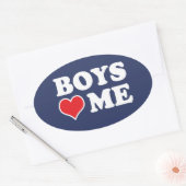 BOYS LIEBE MIR OVALER AUFKLEBER (Umschlag)