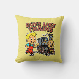 Boys like trains kissen