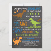 Boy's Little Dinosaurier Kindergeburtstag Einladun Einladung (Vorderseite)