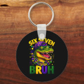 Boys Mardi Gras Six Seven Bruh Mardigator Alligato Schlüsselanhänger (Vorderseite)