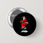 Boys Men Xmas Tcher Santa Claus Christmas Baseball Button (Vorne & Hinten)
