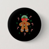 Boys Mens Christmas 6 7 Gingerbread Funny Meme Six Button (Vorderseite)