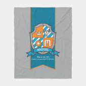 Boys Miguel oder Buchstabe M Name bedeutet grau-or Fleecedecke (Vorderseite)