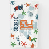 Boys Modernes Paintball Party Sports Kindergeburts Banner (Vertikal)