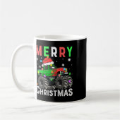 Boys Monster Truck Frohe Weihnachts-Weihnachtsmann Kaffeetasse (Links)