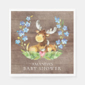 Boys Moose Baby Duschpapier Napkins Serviette (Vorderseite)