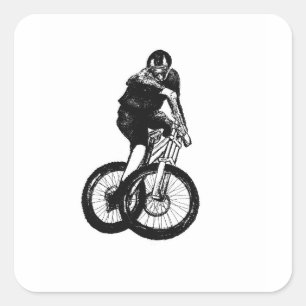 Boys mountain bike T Shirt mit MTB Quadratischer Aufkleber