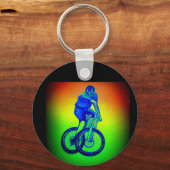 Boys Mountainbike T Shirt präsentiert MTB Schlüsse Schlüsselanhänger (Vorderseite)