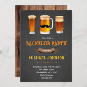 Boys Nachtessen Bachelor-Party-Einladung Einladung (Vorne/Hinten)