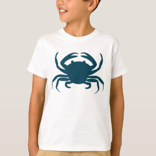 Boys Nautic Blue Krab Beach T - Shirt