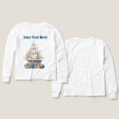 "Boys Nautical Christmas T - Shirt - Feiertag (Design Vorderseite & Rückseite)