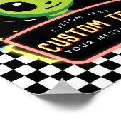 Boys NeonGalaxy Custom Space Alien Sign Poster (Ecke)