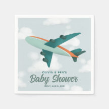 Boys Niedlich Blue Airplane Travel Baby Dusche
