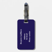 Boys Niedlich Blue Basketball Sport Kinder Gepäckanhänger (Rückseite vertikal)