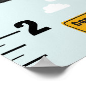 Boys Niedlich Blue Construction Transport Growth C Poster (Ecke)