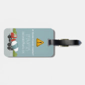 Boys Niedlich Blue Construction Transport Name Kid Gepäckanhänger (Rückseite horizontal)