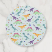 Boys Niedlich Blue Dinosaur Baby Dusche Geschenkanhänger (Rückseite)