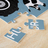 Boys Niedlich Blue Farm Traktor und Name Kids Puzzle (Seite)