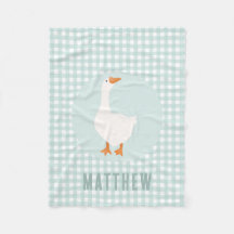 Boys Niedlich Blue Gingham Gänse Farm Kinder