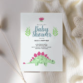 Boys Niedlich Blue Jungle T-Rex Dinosaur Babydusch Einladung