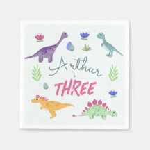 Boys Niedlich Blue Jungle T-Rex Dinosaur Geburtsta