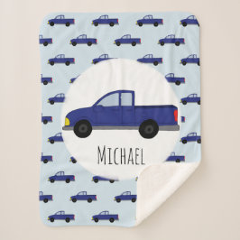 Boys Niedlich Blue Lieferwagen Truck Cartoon Kinde Sherpadecke
