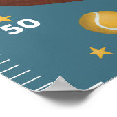 Boys Niedlich Blue Metric Sports Growth Chart Poster (Ecke)