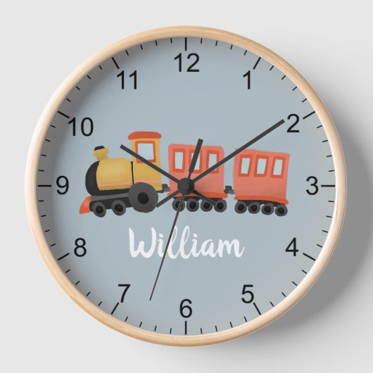 Boys Niedlich Blue Modern Travel Travel Baby Kinde Uhr (Vorderseite)