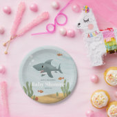 Boys Niedlich Blue Ocean Sea Shark Baby Dusche Pappteller (Party)