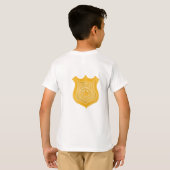 Boys Niedlich Blue Police Officer Abzeichen und Au T-Shirt (Schwarz voll)