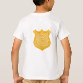 Boys Niedlich Blue Police Officer Abzeichen und Au T-Shirt (Rückseite)