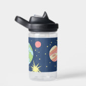 Boys Niedlich Blue Rocket Ship Space Kids School Trinkflasche (rechts)