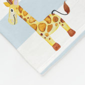 Boys Niedlich Blue Safari Tiere mit Namen Kinder Fleecedecke (Ecke)