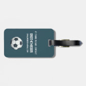 Boys Niedlich Blue Sports Monogram Kids Gepäckanhänger (Rückseite horizontal)