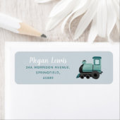 Boys Niedlich Blue Train Baby Dusche Rückfahrt (Insitu)